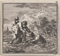KG 05854
          <br/>
          Het jonge Kalf..
          <br/>
          <em>Luyken, Jan (1649-1712)</em>